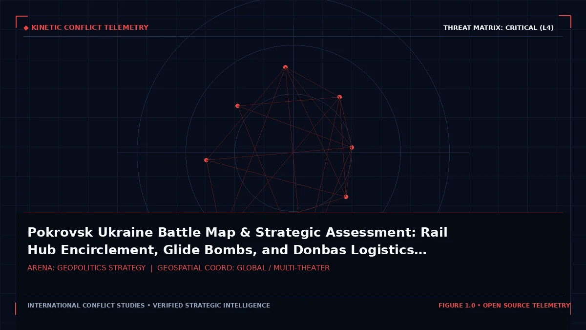 Pokrovsk Ukraine Battle Map & Strategic Assessment: Rail Hub Encirclement, Glide Bombs, and Donbas Logistics Attrition