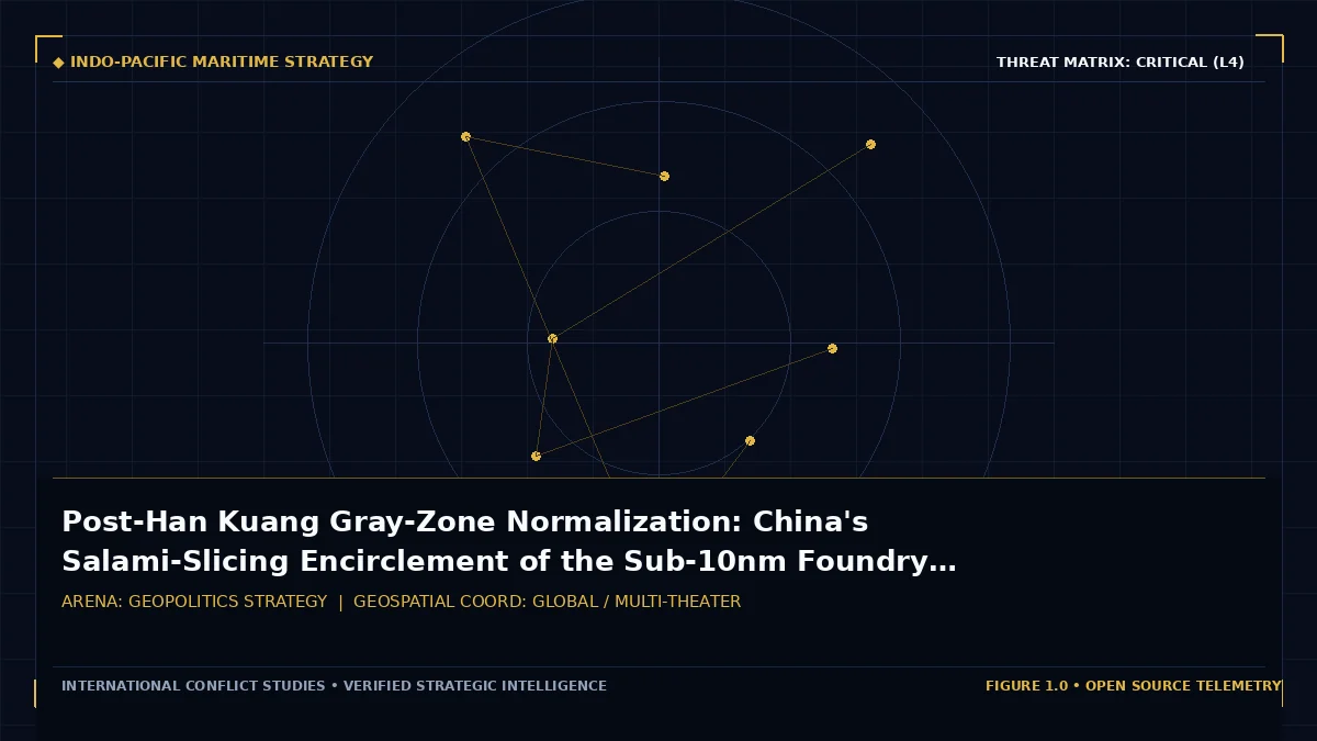 Post-Han Kuang Gray-Zone Normalization: China's Salami-Slicing Encirclement of the Sub-10nm Foundry Corridor - Tactical intelligence visual and operational telemetry