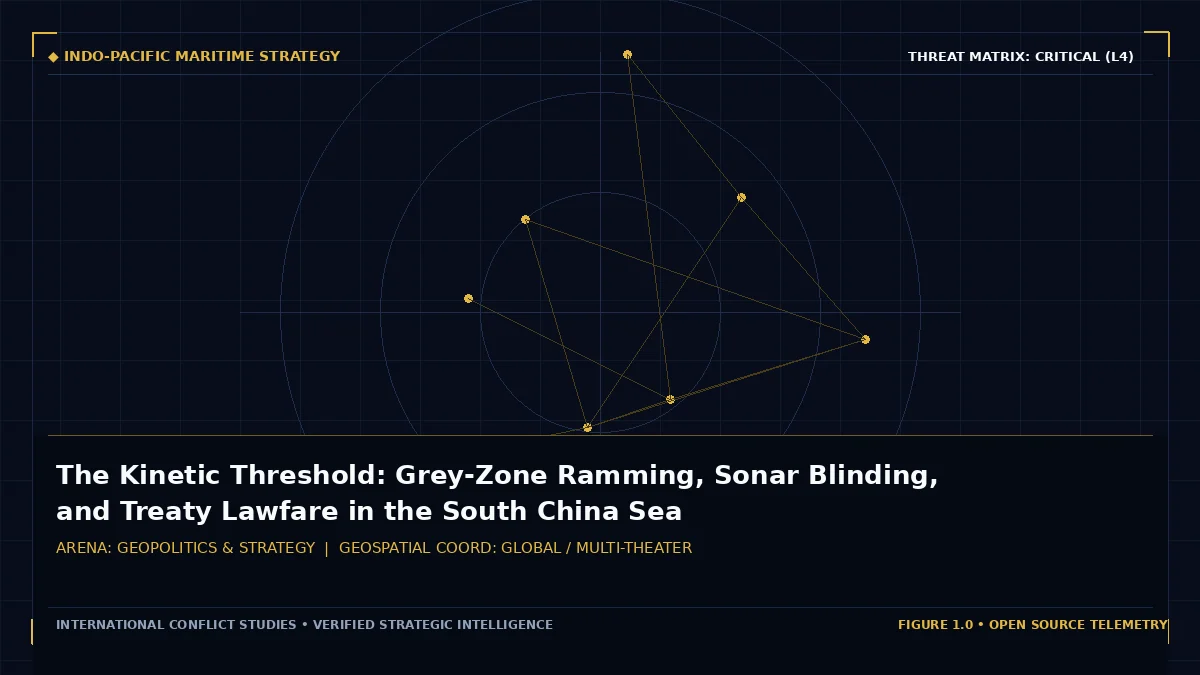 The Kinetic Threshold: Grey-Zone Ramming, Sonar Blinding, and Treaty Lawfare in the South China Sea