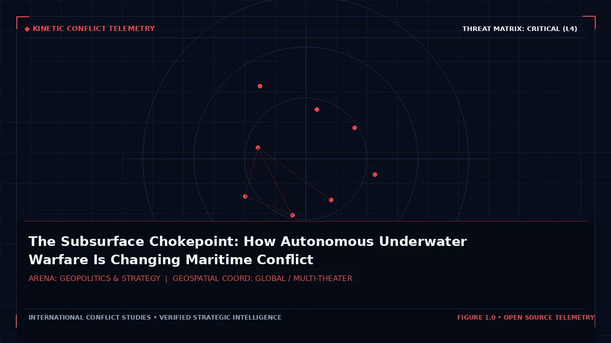 The Subsurface Chokepoint: How Autonomous Underwater Warfare Is Changing Maritime Conflict - Tactical intelligence visual and operational telemetry